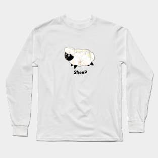 Cute Sheep farm animal for kids Liam Fitzpatrick Long Sleeve T-Shirt